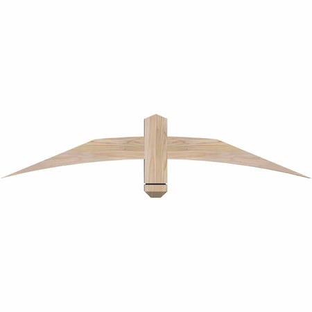 Ekena Millwork Bellingham Smooth Timber Gable Bracket, Douglas Fir, 48"W x 10"H x 3 1/2"D x 3 1/2"F, 5/12 Pitch GBW048X10X0404BEL00SDF